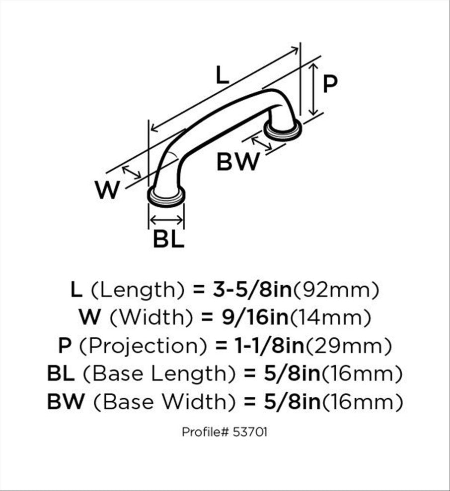 Kane 3" Center-to-Center Black Bronze Cabinet Pull