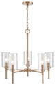 5 Light 22" Modern Gold Chandelier