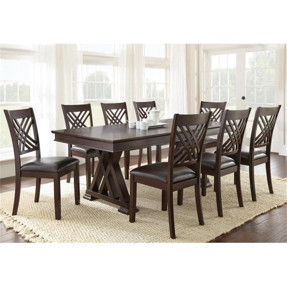 Steve Silver Adrian Wood Dining Table Espresso Cherry Finish