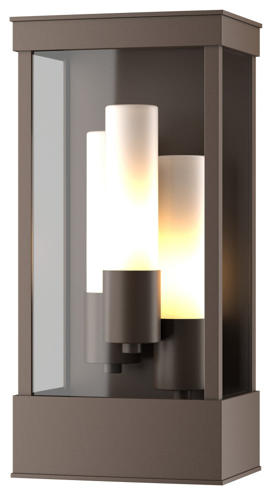 Portico Outdoor Sconce, Coastal Bronze Finish, Opal Glass