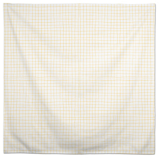 Penciled Grid Yellow 58x58 Tablecloth