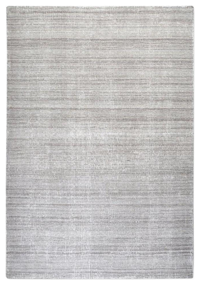 Uttermost Medanos 108x144" Contemporary Hand Woven Wool Rug in Gray