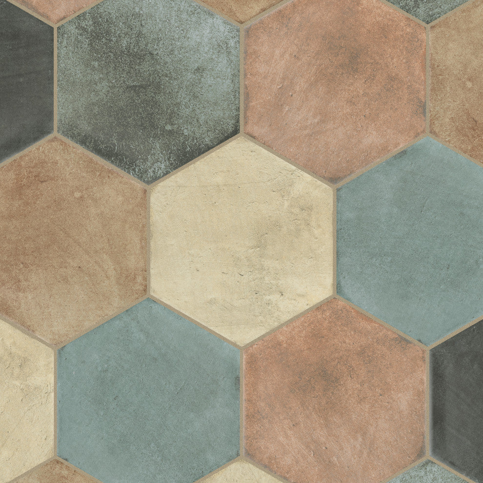 Fika Hex Mix Porcelain Floor and Wall Tile