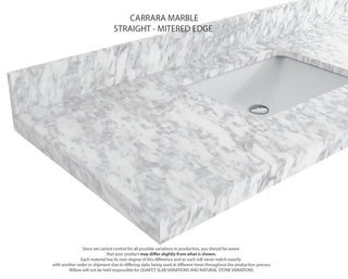 Aberdeen 60 Double Bathroom Vanity in Dark Forest Green 2" Carrara Marble