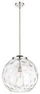 Athens Water Glass Pendant, Polished Nickel, Clear Water Glass