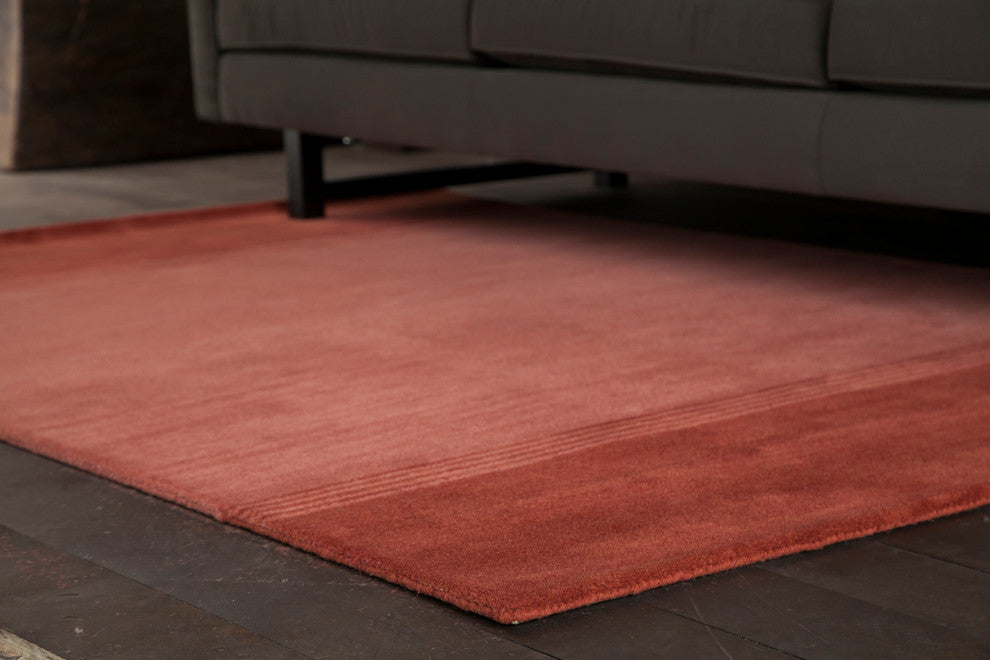 Metro Contemporary Area Rug, Red, 7'9"x10'6" Rectangle