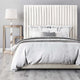 Arabelle White Velvet Bed in King