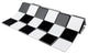 Metro Quad Checkerboard Glossy Black and White Porcelain Floor and Wall Tile