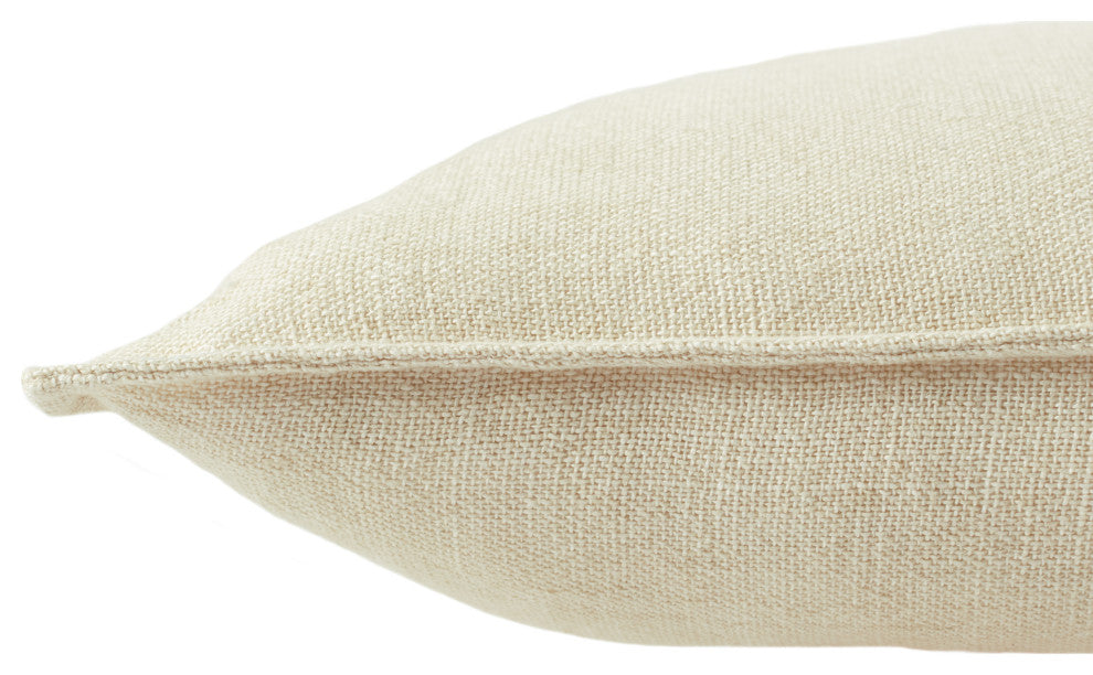 Jaipur Living Blanche Solid Cream Polyester Pillow 22"
