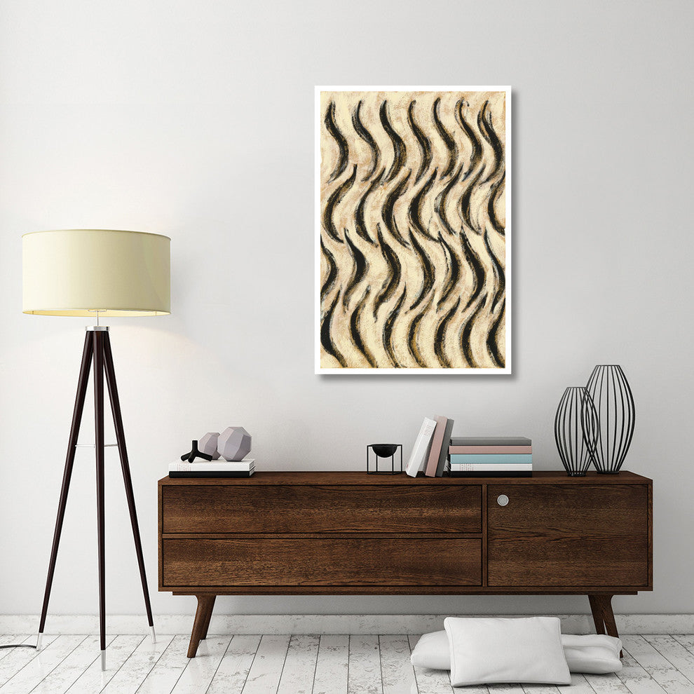 "Back and Gold Geometric II" Digital Paper Print by Shirley Novak, 34"x50"