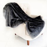 Plutus Two Tone Gray/Amber Handmade Luxury Throw