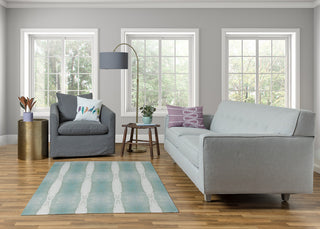 Geometric Stretch Print Soft Chenille Area Rug, Light Gray, 4'x6'