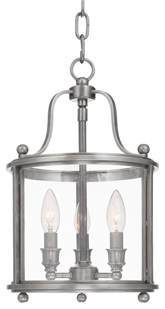 Mansfield 3-Light Pendant, Antique Nickel