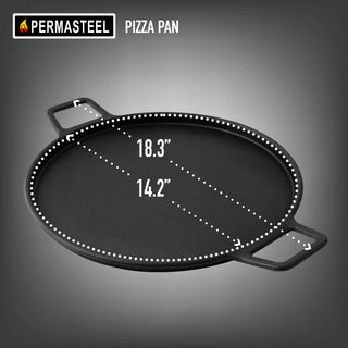 Kenmore 14 Inch Cast Iron Pizza Pan in Black