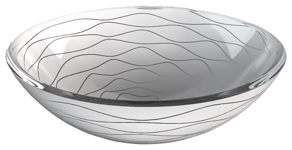 Luxury Wave Contemporary Vessel Sink, White