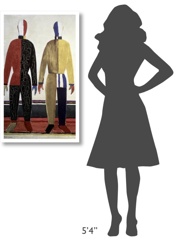 "Sportsmen (left)" Digital Paper Print by Kazimir Malevich, 23"x38"