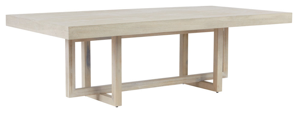 White Wash Trestle Dining Table, 78"