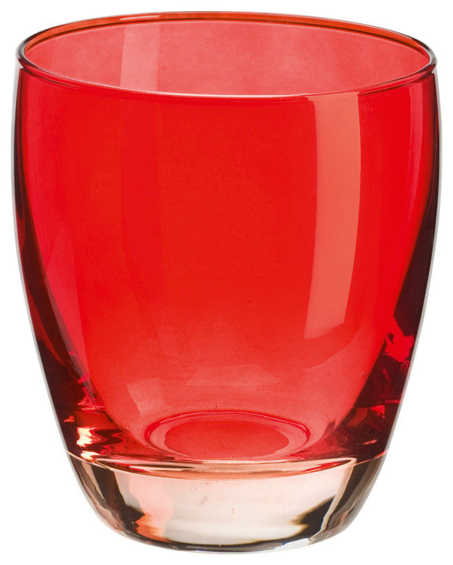 Vega Glassware Series Amantea, Set of 6, Universal Glass, Red