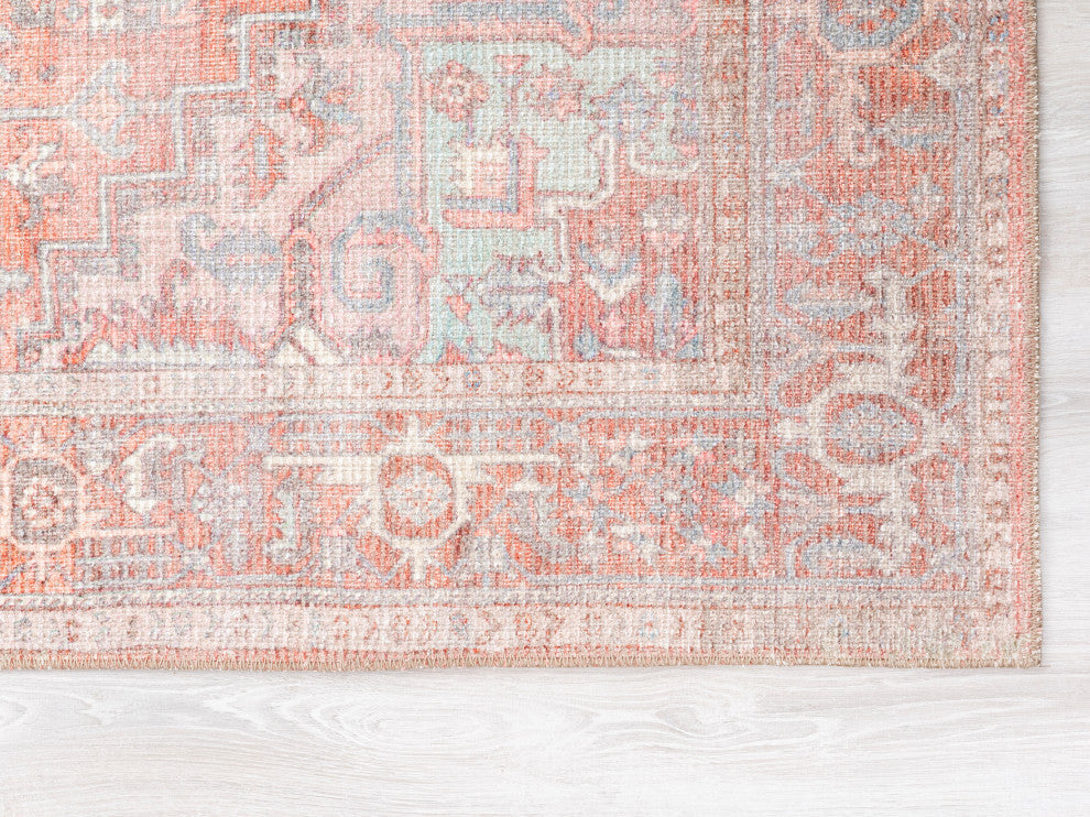 Vera Collection Coral 5' x 7'6" Rectangle Residential Indoor Area Rug