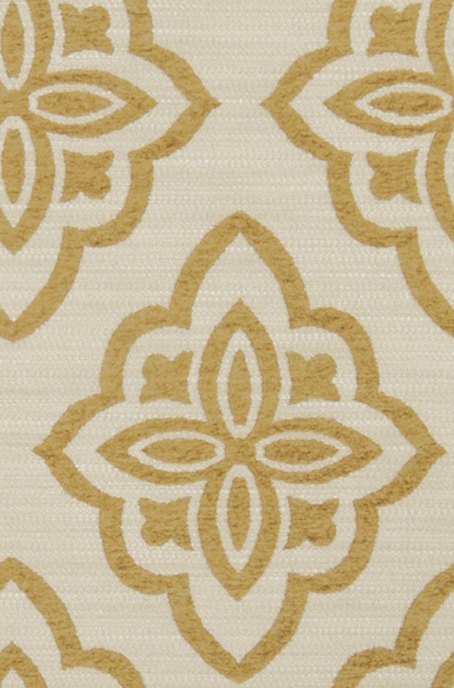 Chenille Texture Medallion Pillow, Gold, Without Insert