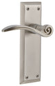 New York Plate With Swan Lever, Satin Nickel, Double Dummy, Non-Handed