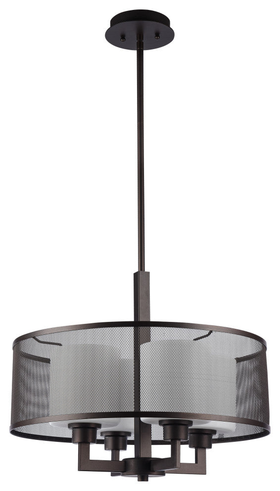 CHLOE Lighting MARTHA Transitional 4-Light Rubbed Bronze Pendant
