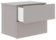 Ayla Nightstand, Taupe High Gloss