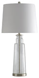 Clear Seeded Glass Table Lamp
