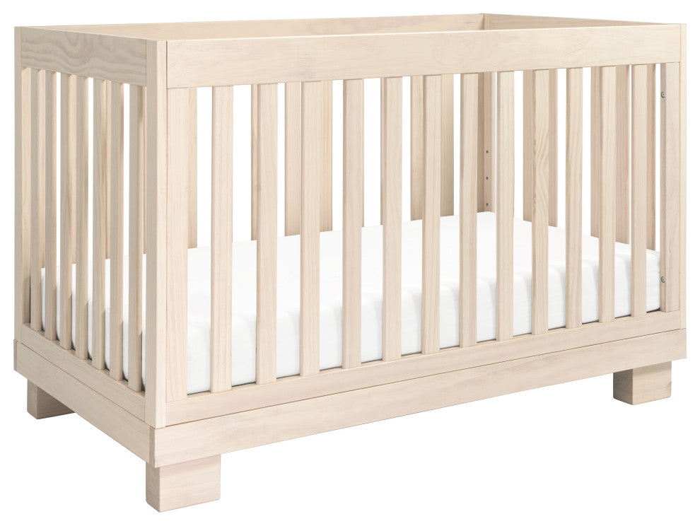 Modo 3-in-1 Convertible Crib With Toddler Bed Conversion Kit, Washed Natural