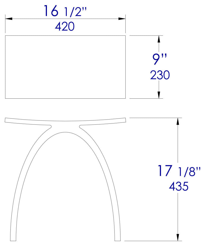 ABST77BM Black Matte Arched Solid Surface Resin Bathroom / Shower Stool