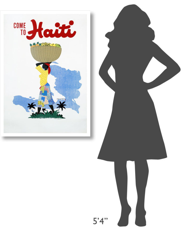 "Come to Haiti" Digital Paper Print by E. Lafond, 27"x38"