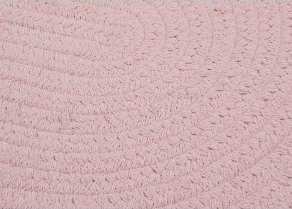 Colonial Mills Bristol WL20 Blush Pink Traditional Area Rug, Round 4'x4'