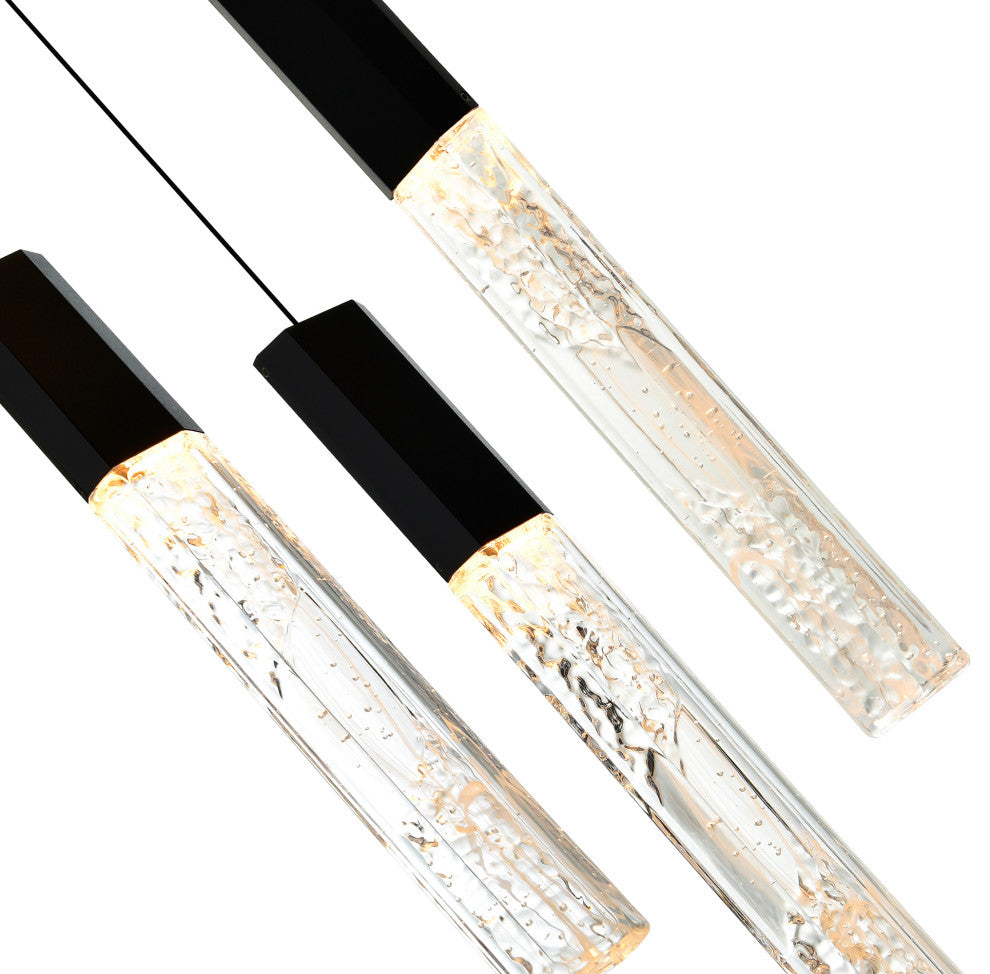 Greta Integrated LED Black Chandelier