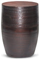 Johnsen Boho 15" Wide Metal Large Accent Side Table, Oil Rubbed Bronze