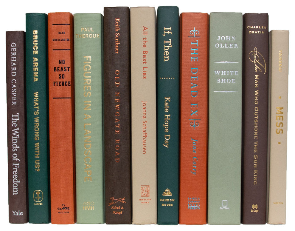 Decorative Books - Cabin Book Bundle - 1 foot of Brown Books