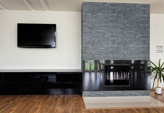 Cosmic Black 6X24 Splitface Ledger Panel, 42 Sft