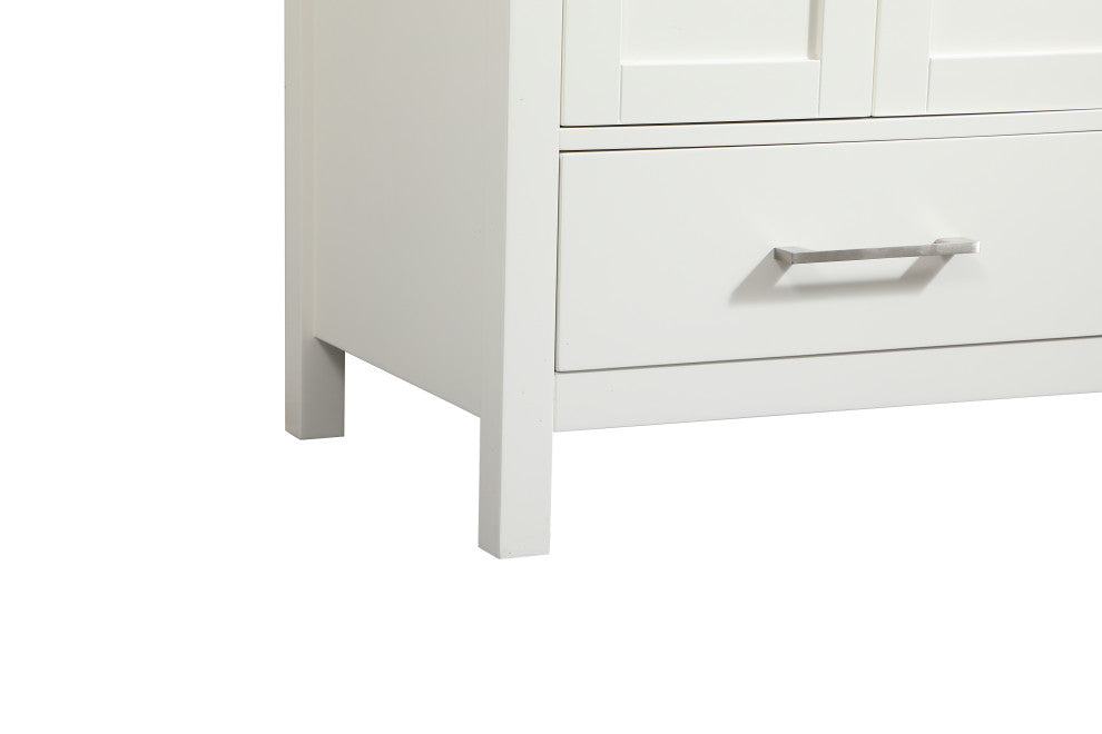 Isabel Single Bathroom Vanity, White, 24", Without Backsplash