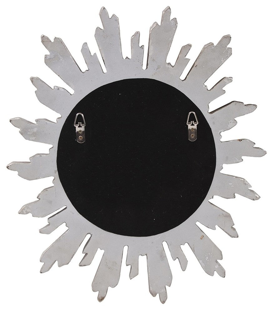 Howard Elliott Chelsea Antique Silver Starburst Mirror