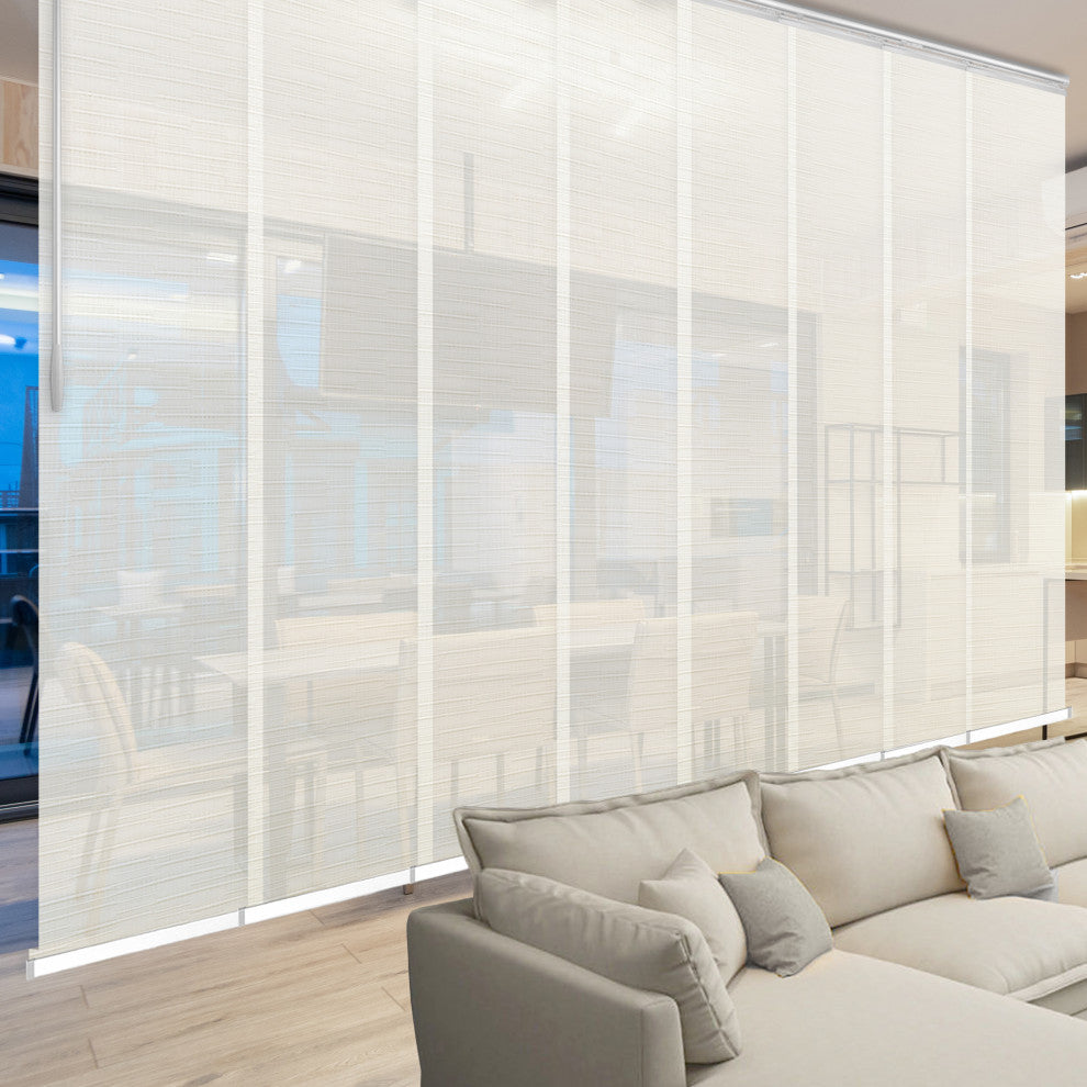 Malia 8-Panel Track Extendable Vertical Blinds 130-175"W