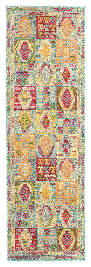 Unique Loom Light Blue Lassen Sedona 2' 2 x 6' 7 Runner Rug