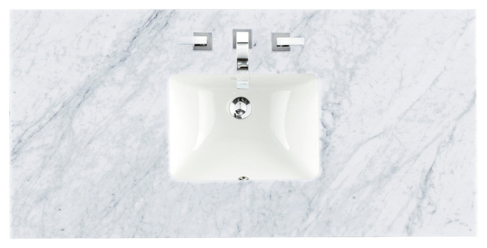 Brookfield 48" Warm Cherry Vanity, Carrara Marble Top