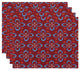 Trumpet Flower Geometric Print Placement, Burnt, Set of 4