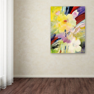 'Yellow Dragonfly' Canvas Art by Sheila Golden