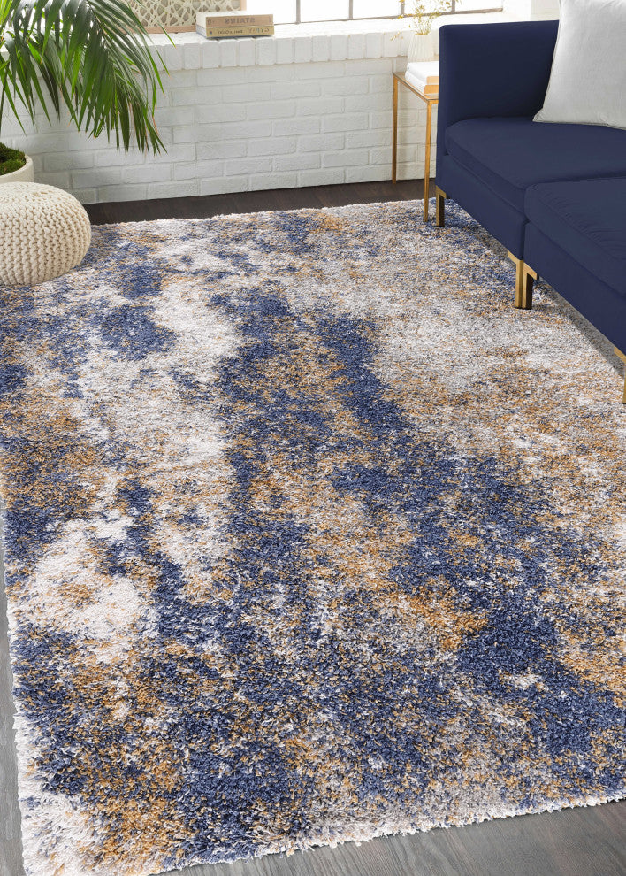 Noori Rug Shag Ridley Blue/Gold Rug