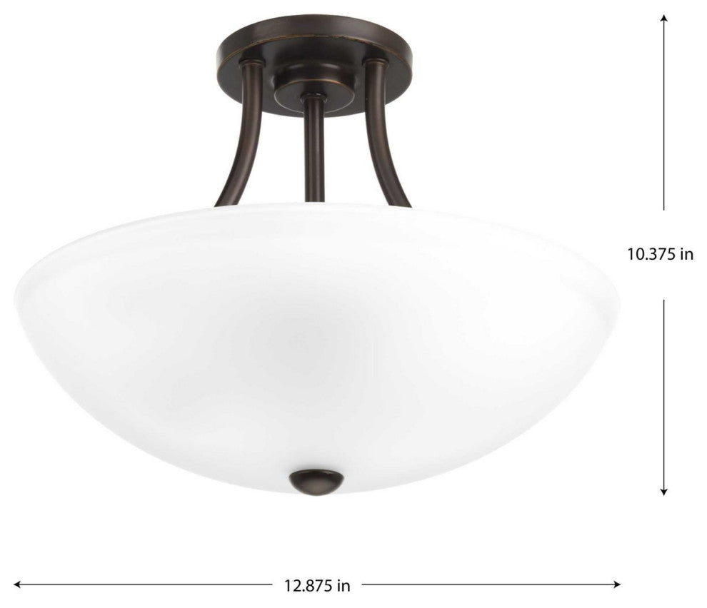 Gather 2-Light Semi-Flush Convertible Light, Antique Bronze