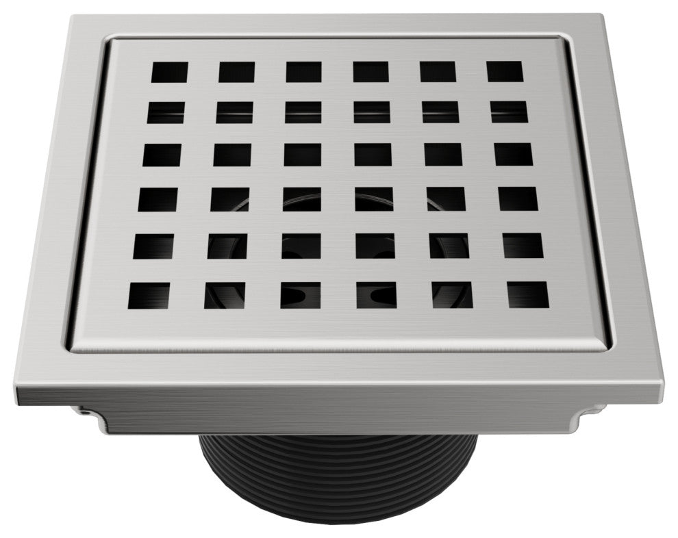 VIGO Elan Linear Shower Drain, Brushed Nickel, 4"