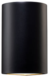 Ambiance Cylinder Corner Sconce Wall Sconce, Matte Black, Dedicated LED