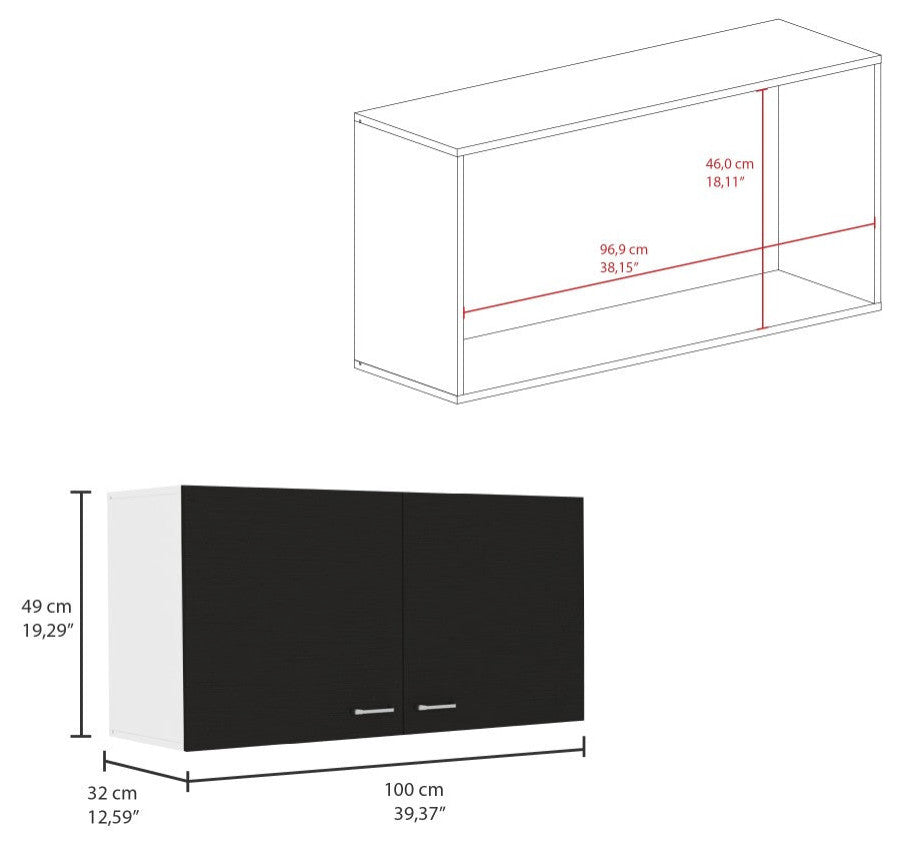 Wall Cabinet Toran, Kitchen, Black