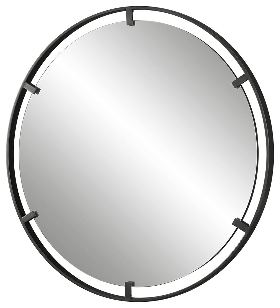 Uttermost Cashel Round Iron Mirror