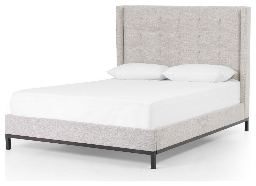 Newhall Bed-55"-Plushtone Linen-King